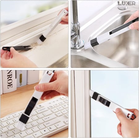 Set 3 Lavete cu Maner + 2 Perii + 2 Mini-Farase Pentru Curatare Tamplarie PVC, Geamuri Termopan, Jaluzele, Grile de Ventilatie Si Alte Locuri Greu Accesibile, Luxer, kit curatare locuri greu accesibile hornbach emag jysk leroy pepco ieftin luxer [9]