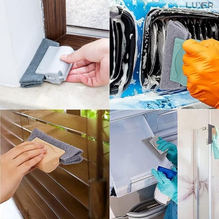 Set 3 Lavete cu Maner + 2 Perii + 2 Mini-Farase Pentru Curatare Tamplarie PVC, Geamuri Termopan, Jaluzele, Grile de Ventilatie Si Alte Locuri Greu Accesibile, Luxer, kit curatare locuri greu accesibile hornbach emag jysk leroy pepco ieftin luxer [3]