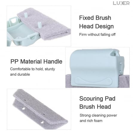 Set 3 Lavete cu Maner + 2 Perii + 2 Mini-Farase Pentru Curatare Tamplarie PVC, Geamuri Termopan, Jaluzele, Grile de Ventilatie Si Alte Locuri Greu Accesibile, Luxer, kit curatare locuri greu accesibile hornbach emag jysk leroy pepco ieftin luxer [13]