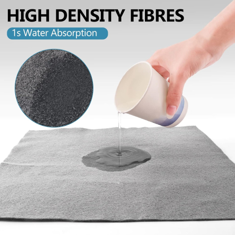 Set 3 lavete din microfibră Luxer 30x30 cm, gri, fără scame și ultra-absorbante, ideale pentru curățarea suprafețelor din sticlă, inox și auto. [2]