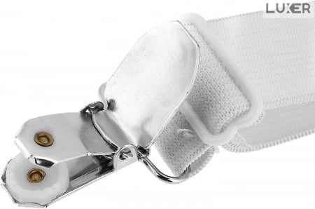 Set 4 Curele/Bretele cu Clesti Metalici Ajustabile Pentru Fixarea Cearceafului/Lenjeriei de Pat, Albe, Luxer, fixare asternuturi cearceaf canapea/pat jysk leroy merlin dedeman hornbach emag ieftine [4]