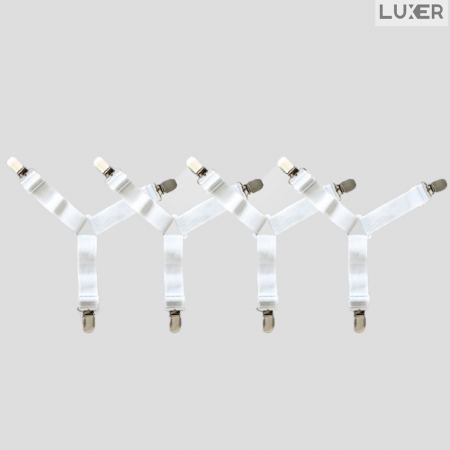Set 4 Curele/Bretele cu Clesti Metalici Ajustabile Pentru Fixarea Cearceafului/Lenjeriei de Pat, Albe, Luxer, fixare asternuturi cearceaf canapea/pat jysk leroy merlin dedeman hornbach emag ieftine [17]