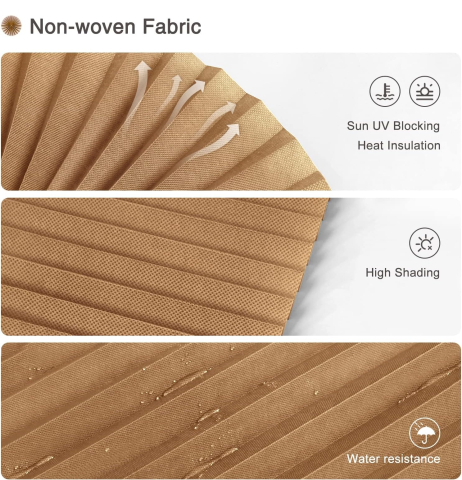 Set 4 Jaluzele Plisate cu Sistem de Prindere Autoadeziv Luxer, Dimensiuni 90x180 cm, Nude, jaluzele geamuri mansarda rulou dedeman velux leroy merlin pentru ferestre interior hornbach ieftine luxer [6]