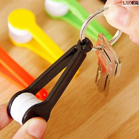 Set 5 Instrumente Compacte pentru Curatarea Ochelarilor, Capete din Microfibra SoftTouch, Forma de Cleste, Dimensiuni: 7 x 2 cm, Multicolor, Luxer, cleste tip laveta pentru stergerea lentilelor ochelarilor emag luxer [5]