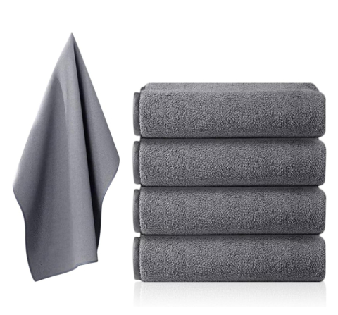Toate Produsele - Set 5 lavete magice din microfibra Luxer, 60x30 cm, super absorbante, pentru curățenie generală, bucătărie, baie, geamuri, mobilier și mașină, gri, reutilizabile.