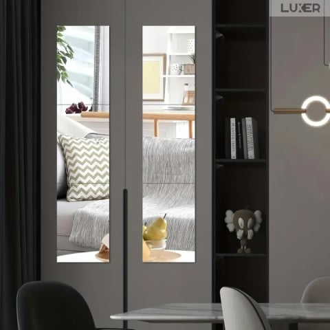 Set Oglinzi Acrilice Autoadezive Luxer, Model Dreptunghi, Dimensiuni 15x10 cm, Silver,  oglinda acrilica perete mare decortiva dedeman dormitor rama ikea baie dedeman jysk ieftin pret emag mobexpert moderne ieftine leroy merlin autocolant dreptunghi luxer [2]