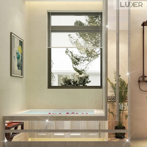 Set Oglinzi Acrilice Autoadezive Luxer, Model Liniar, Dimensiuni 35x8 cm, Silver,  oglinda acrilica perete mare decortiva dedeman dormitor rama ikea baie dedeman jysk ieftin pret emag mobexpert moderne ieftine leroy merlin autocolant model liniar luxer [8]