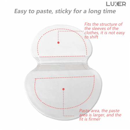 Set 60 Absorbante Subtiri Subrat Autoadezive Pentru Transpiratie Axila, Unisex, 12x9.5 cm, Luxer, absorbant pentru suprat dm subtiri eficiente dr max farmacia tei carrefour auchan absorbante pentru transpiratie zilnice discreet ieftine [3]