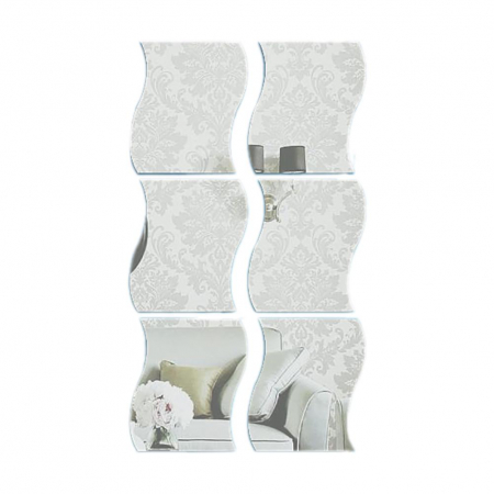 Set oglinzi acrilice valuri Luxer oglinzi decorative de perete oglinda hol oglinzi dedeman pentru camera din acril decorativa ikea decor mobexpert jysk emag dormitor living autoadezive oglinda aurie moderne rezistente auriu [7]