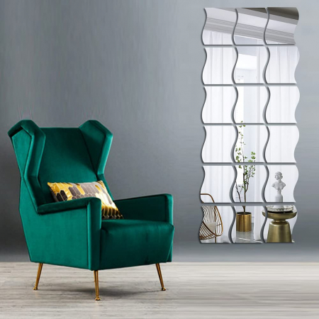 Toate Produsele - Set oglinzi acrilice valuri Luxer oglinzi decorative de perete oglinda hol oglinzi dedeman pentru camera din acril decorativa ikea decor mobexpert jysk emag dormitor living autoadezive oglinda aurie moderne rezistente auriu