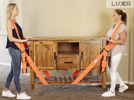 Sistem cu 2 Hamuri Pentru Ridicare si Transport Mobila sau Electrocasnice Mari Pentru 2 Persoane, Luxer, kit/set mutare mobila dulap greu mobilier ham transport mobila bucuresti manipulare jysk dedeman leroy emag olx ieftin [8]