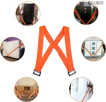 Sistem cu 2 Hamuri Pentru Ridicare si Transport Mobila sau Electrocasnice Mari Pentru 2 Persoane, Luxer, kit/set mutare mobila dulap greu mobilier ham transport mobila bucuresti manipulare jysk dedeman leroy emag olx ieftin [6]