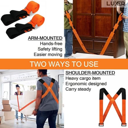 Sistem cu 2 Hamuri Pentru Ridicare si Transport Mobila sau Electrocasnice Mari Pentru 2 Persoane, Luxer, kit/set mutare mobila dulap greu mobilier ham transport mobila bucuresti manipulare jysk dedeman leroy emag olx ieftin [5]