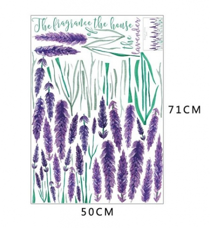 Sticker decorativ cu Flori de Lavanda Luxer, Autocolant Purple Lavander, stickere decorative copii adulti personalizat dormitor floral lavanda bucatarie living dedeman jumbo leroy merlin luxer ieftin [7]