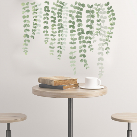 Sticker Decorativ cu Frunze de Eucalipt Luxer, Autocolant perete pentru copii Eucalyptus Leaves, 55x45 cm, stickere perete dedeman flori personalizat pepco emag personalizate ieftine natura plante exotice merlin mickey mouse autocolante pentru sufragerie living luxer [3]