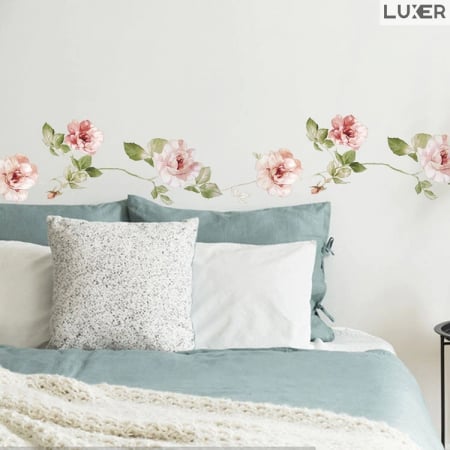 Sticker Decorativ Cu Model Floral Pentru Design Interior Wild Roses, Autoadeziv Multisuprafete, Dimensiuni 100x17.5 cm, Luxer [4]