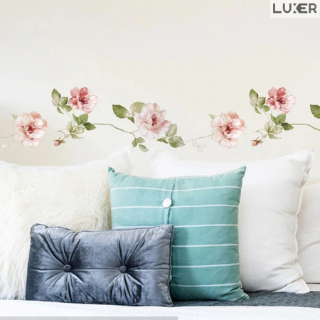 Sticker Decorativ Cu Model Floral Pentru Design Interior Wild Roses, Autoadeziv Multisuprafete, Dimensiuni 100x17.5 cm, Luxer [2]