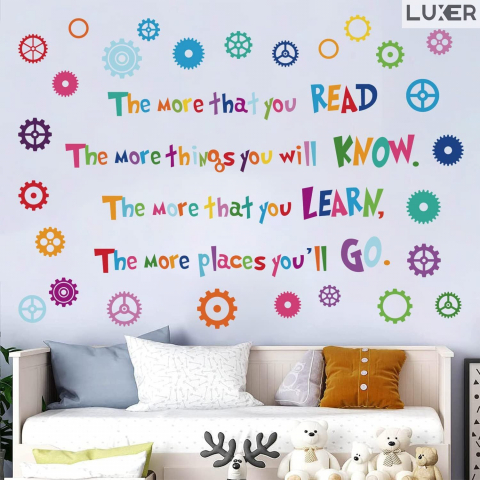 Sticker Decorativ Educativ Autoadeziv Perete/Mobila, Model: The Importance of Reading, Autocolant, Multisprafete, Dimensiuni: 90x70 cm, Dedeman, Jysk, Leroy, EmagLuxer [4]