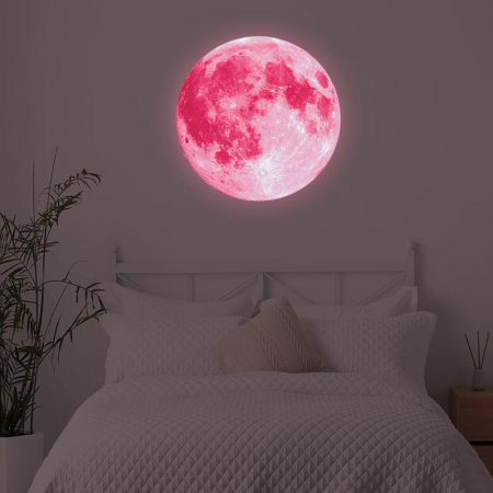 Sticker Glow In The Dark Luxer, Autocolant Luna Fosforescenta, Pamant, 30 cm, stickere pamant terra pentru perete ieftin dormitor sufragerie autocolant emag luxer dedeman leroy globul pamantesc