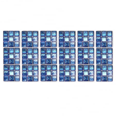 Stickere decorative pentru faianta sau perete Luxer, Set 19 buc, Mozaic Albastru Marin, 10x10 cm, stickere mosaics sticla ieftin perete baie bucatarie dedeman jysj autoadeziv ieftin luxer [6]