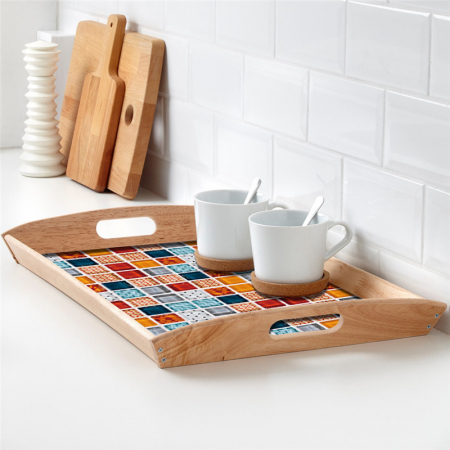 Stickere decorative pentru faianta sau perete Luxer, Set 19 buc, Mozaic Multicolor, 10x10 cm, stickere mosaics sticla ieftin perete baie bucatarie dedeman jysj autoadeziv luxer [3]