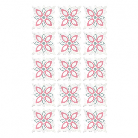 Stickere decorative pentru gresie si faianta Luxer, Set 15 buc, Roz, 7.5x7.5 cm, stickere gresie faianta rosturi pentru baie decorative dedeman pentru geam autocolant ieftin folina ktm luxer [6]