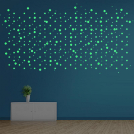 Stickere perete Glow in the dark Luxer, Buline Fosforescente, 3 folii, 524 piese,stickere autoadezive stele spatiu interstelar pepco dedeman pentru tavan perete camera copilului bebelusi mari [9]