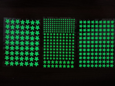 Stickere perete Glow in the dark Luxer, Stelute Fosforescente, 3 folii, 384 piese, stele fosforescente tavan perete jumbo pepco autoadezive copii dormitor camera beblusi emag dedeman luxer [6]