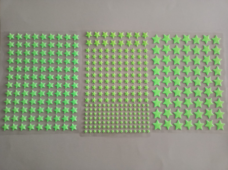 Stickere perete Glow in the dark Luxer, Stelute Fosforescente, 3 folii, 384 piese, stele fosforescente tavan perete jumbo pepco autoadezive copii dormitor camera beblusi emag dedeman luxer [5]