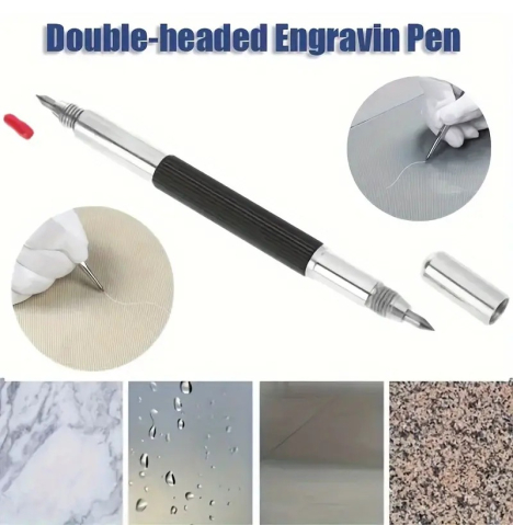 Stilou de gravură manuală Luxer cu vârf din carbură de tungsten, pentru gravare precisă pe metal, sticlă, lemn, ceramică și plastic, design ergonomic și maner antiderapant. [4]