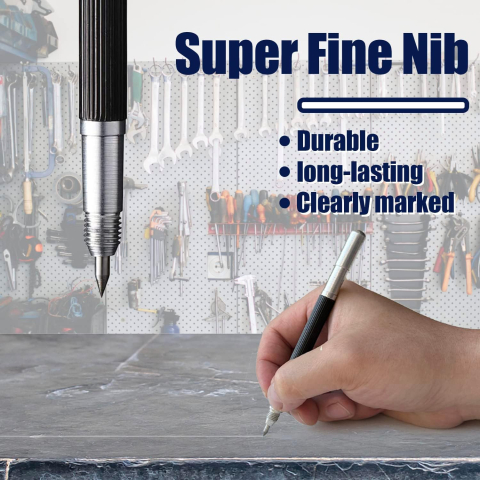 Stilou de gravură manuală Luxer cu vârf din carbură de tungsten, pentru gravare precisă pe metal, sticlă, lemn, ceramică și plastic, design ergonomic și maner antiderapant. [5]