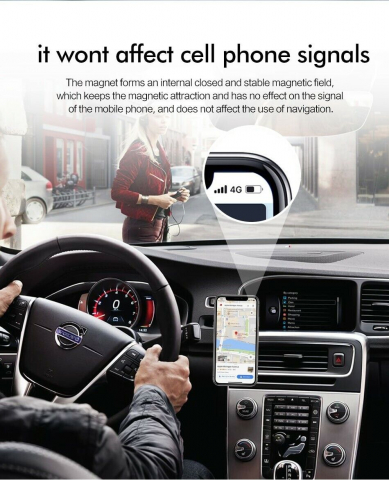 Suport Auto Magnetic Universal pentru Telefon/Tableta, Prindere cu 6 Magneti si Banda Adeziva 3M, Dimensiuni 7 x 2 cm, Forma Dreptunghiulara, Silver, Luxer [2]