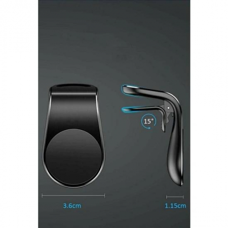 Suport auto premium Luxer pentru telefon, tableta, GPS Negru, magnetic multifunctional universal bicicleta samsung baseus altex emag flanco 10 inch antiderapant numar wireless ieftin pentru grila ventilatie bord masina ventuza ieftin ipad luxer [10]