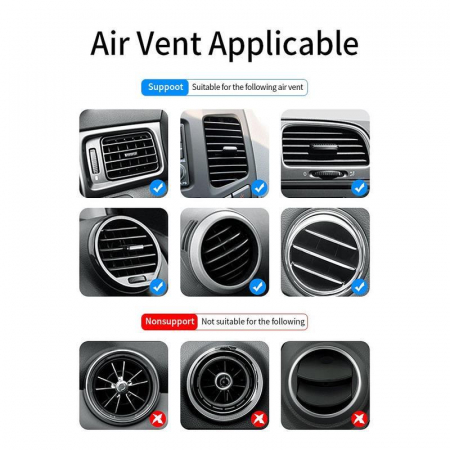 Suport auto premium Luxer pentru telefon, tableta, GPS Silver, magnetic multifunctional universal bicicleta samsung baseus altex emag flanco 10 inch antiderapant numar wireless ieftin pentru grila ventilatie bord masina ventuza ieftin ipad luxer [7]