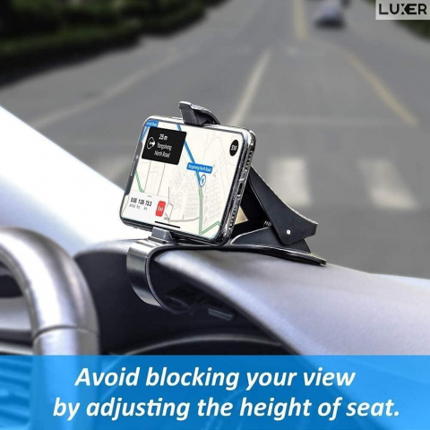Suport Auto Universal pentru Telefon/GPS de tip Head Up Display, Prindere pe Bord, Prindere Tip Clema, Materiale Premium, Luxer, suport cu prindere pe bord emag altex flanco dedeman ieftin luxer [5]