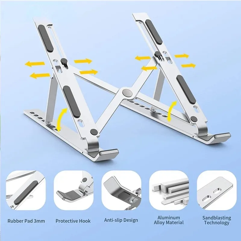 Suport Laptop Aluminiu Stand Notebook Tableta Telefon Suport Ikea pentru Birou Suport Laptop Emag Reglabil pe Inaltime Pliabil Reglabil pe inaltime Dell Lenovo Hp [3]