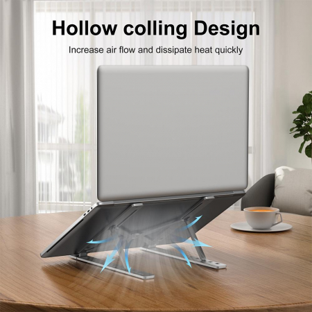 Suport Laptop Aluminiu Stand Notebook Tableta Telefon Suport Ikea pentru Birou Suport Laptop Emag Reglabil pe Inaltime Pliabil Reglabil pe inaltime Dell Lenovo Hp [9]