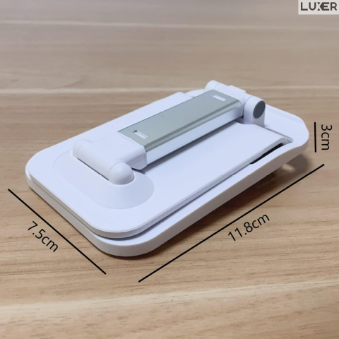 Suport Universal Pliabil Luxer de Birou/Masa pentru Telefon/Tableta, Ajustabil, Multiple Unghiuri de Vizualizare si Inaltimi, Portabil, Materiale Premium, Alb/Negru, suport telefon pentru birou jumbo emag ikea altex flanco reglabil diferite unghiuri luxer [13]