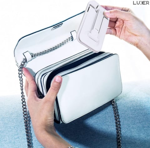 Suport Universal Pliabil Luxer de Birou/Masa pentru Telefon/Tableta, Ajustabil, Multiple Unghiuri de Vizualizare si Inaltimi, Portabil, Materiale Premium, Alb/Negru, suport telefon pentru birou jumbo emag ikea altex flanco reglabil diferite unghiuri luxer [11]
