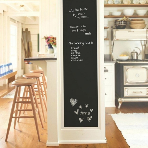 Tabla Scolara Neagra/Alba Tip Sticker Pentru Scris cu Creta sau Marker Luxer, Autocolant, 200x45 cm, Stickere Decorative Autocolante Pentru Bucatarie / Camera Copilului, pentru notite, retete jumbo ikea ieftina pentru interior luxer [8]