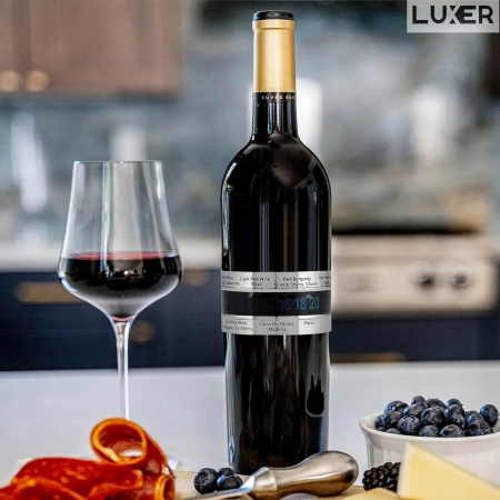Termometru din Otel Inoxidabil pentru Sticla de Vin, Afisaj Digital LCD, Material Termocromic, Gradatie 4 – 24 °C, Dimensiuni 6x3.7 cm, Luxer, termometru pentru sticla de vin, tuica, whiskey cu afisaj digital dedeman emag cadou secret santa luxer