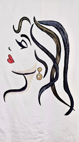 Tricou Pictat Manual "Attitude" Luxer, cadou original, inedit pentru persoana iubita, cadou pentru diriginta, cadou pentru invatatoare, cadou pentru educatoare, cadou martie martisor, feminine, elegante [2]