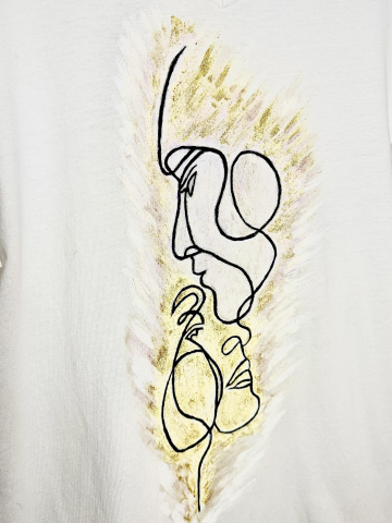 Tricou Pictat Manual "The Power Of Love" Luxer, cadou original, inedit pentru persoana iubita, cadou pentru diriginta, cadou pentru invatatoare, cadou pentru educatoare, cadou martie martisor [4]