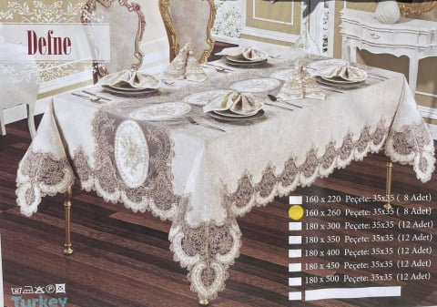Fațe de mese - DEFNE 160x220 8 buc- servetele