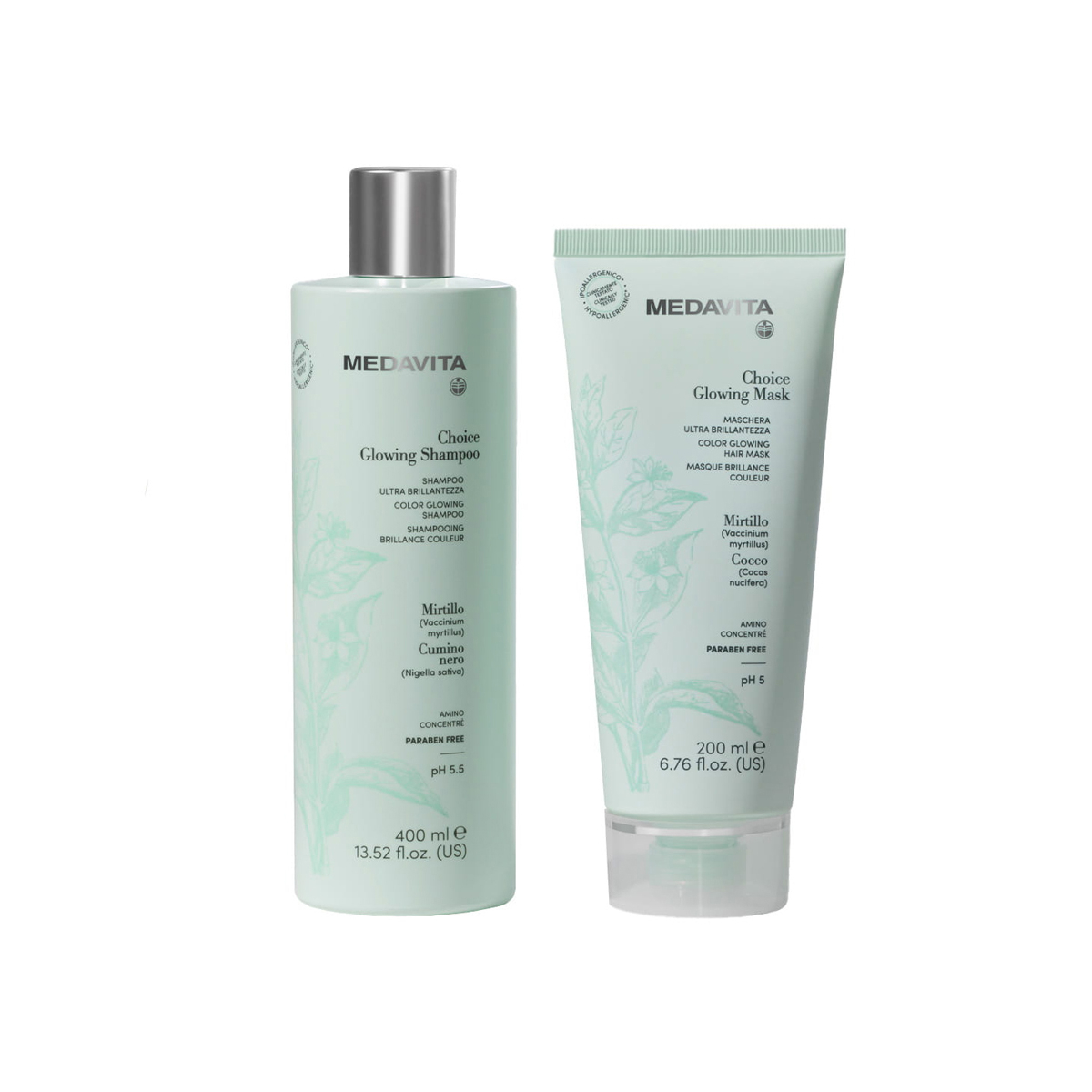 Duo Kit pentru Stralucirea Parului - Medavita Choice Glowing [4]