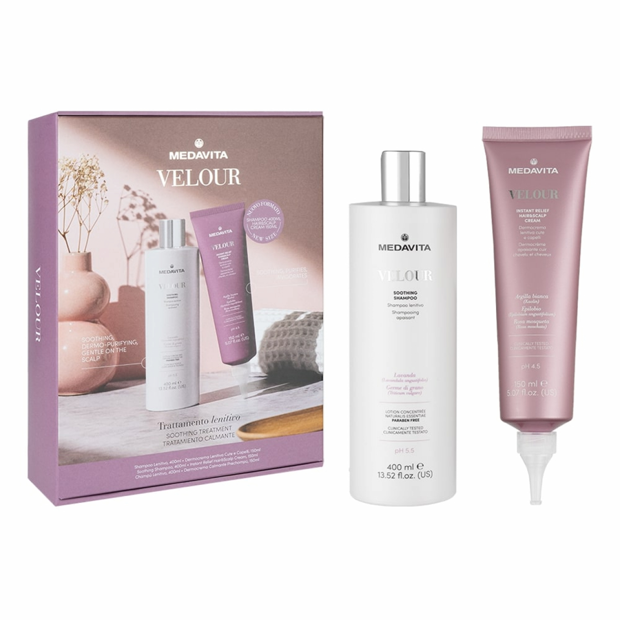 Kit Calmant  - Sampon Calmant 400ml si Crema pt Calmarea Scalpului 150ml