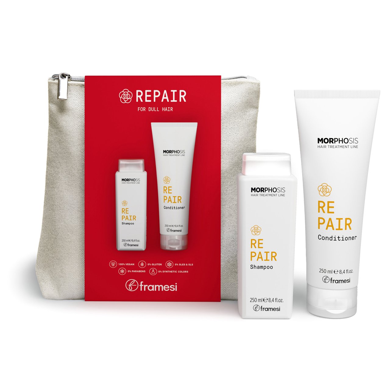 Kit Sampon si Balsam pentru Reparare - 250ml - White Bag Morphosis Repair [1]