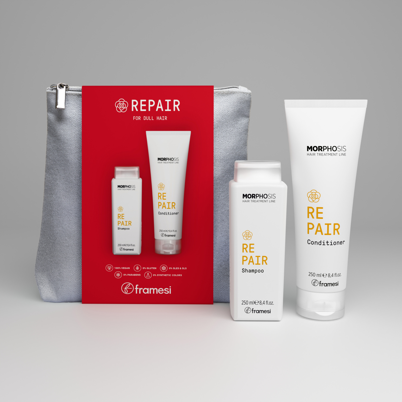 Kit Sampon si Balsam pentru Reparare - 250ml - White Bag Morphosis Repair