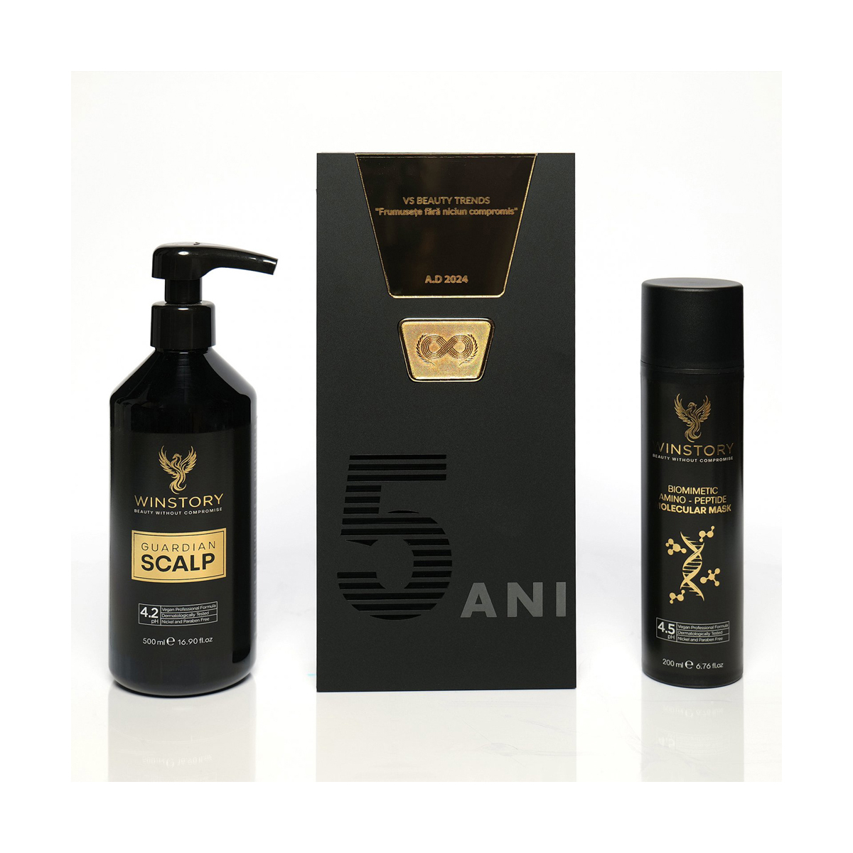 Masca de par moleculara biomimetica fara clatire (leave-in) WINSTORY, cu pH acid si fara nichel si parabeni, pentru reconstuctia parului, produs vegan, testat dermatologic, 200 ml [6]