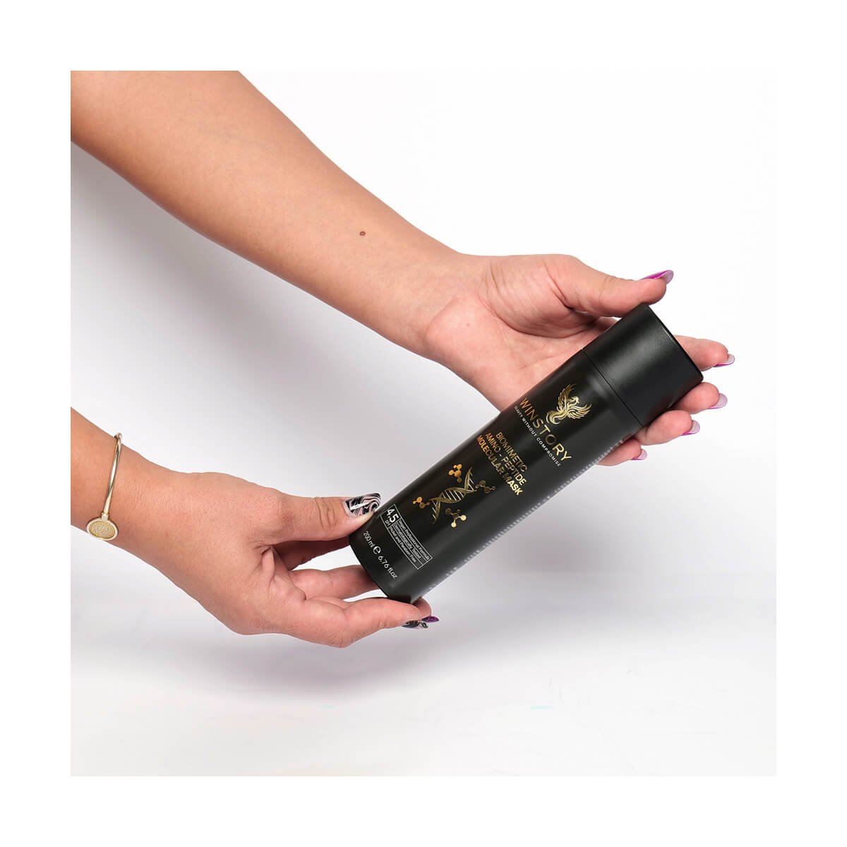 Masca de par moleculara biomimetica fara clatire (leave-in) WINSTORY, cu pH acid si fara nichel si parabeni, pentru reconstuctia parului, produs vegan, testat dermatologic, 200 ml [2]